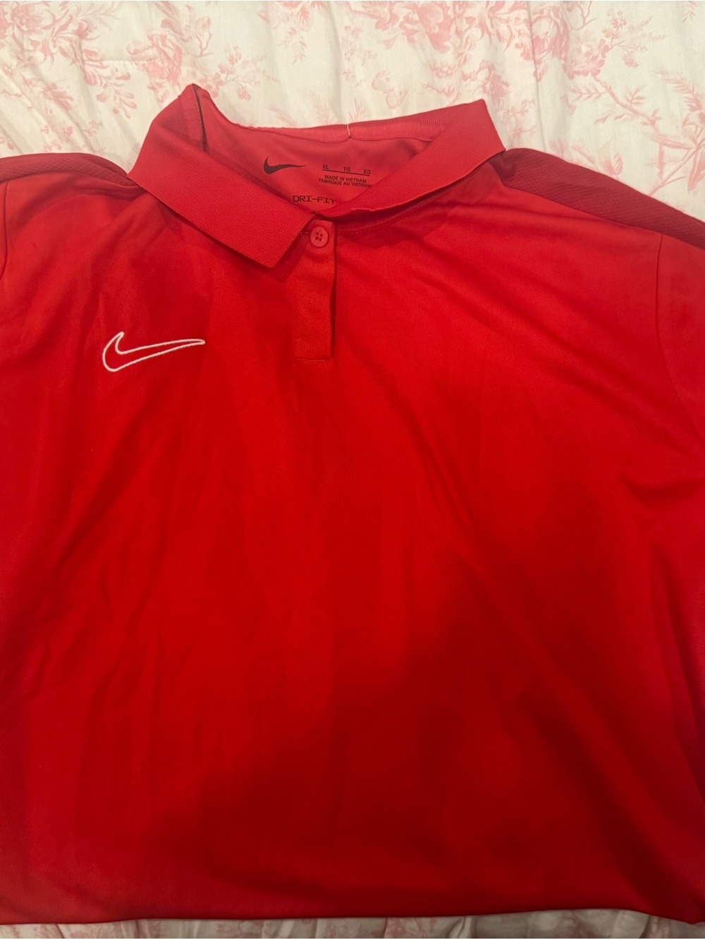 Nike Men’s Red Polo with White Swoosh